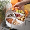 Plastic fruit platter, multi-layer fruit platter, living room home, light luxury dried fruit box, double-layer candy platter, compartmented fruit platter, transparent Application Scenario
